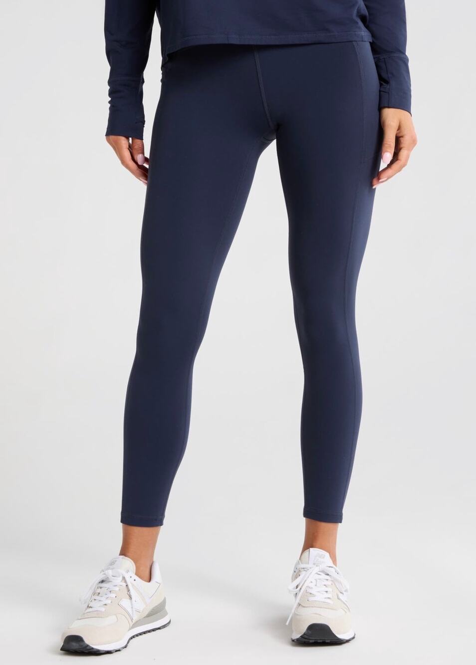 Zella Studio Luxe High Waist Pocket 7/8 Leggings Navy Medium